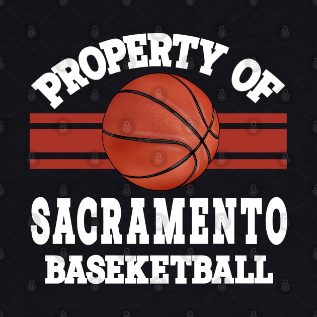 Proud Name Sacramento Graphic Property Vintage Basketball by Frozen Jack monster